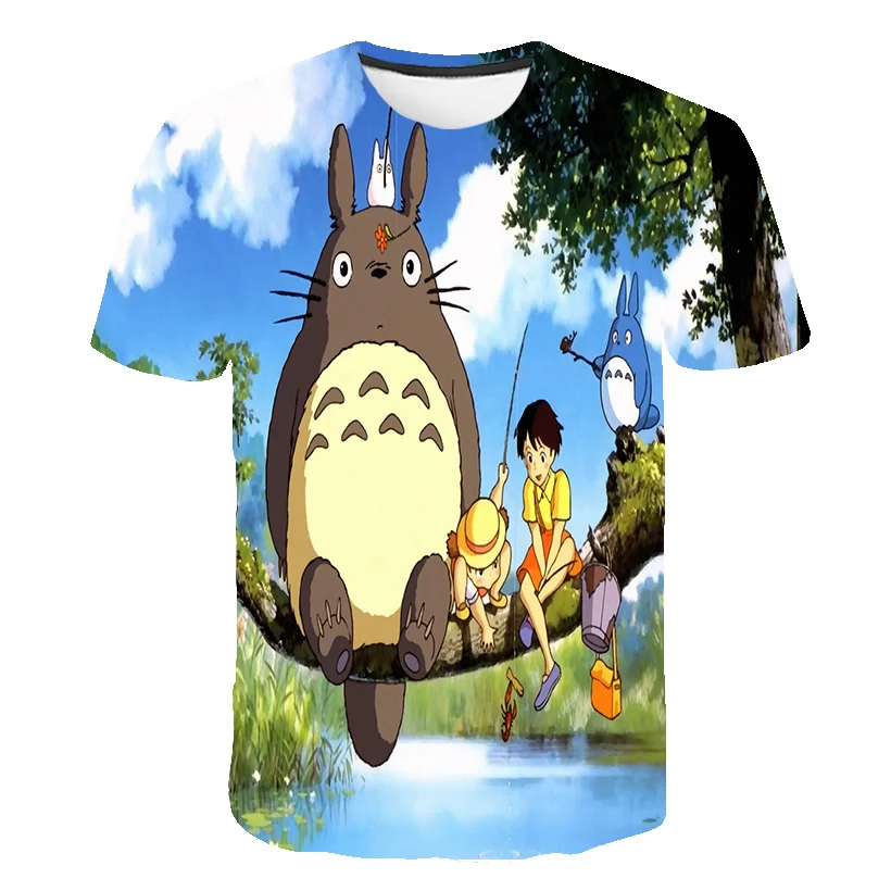 Poletje zanimivo Moj Sosed Totoro 3D tiskanje Fantje & Dekleta T-ShirtRound vratu Tiskanje Srčkan Risanka T-Shirt Otroci Oblačila