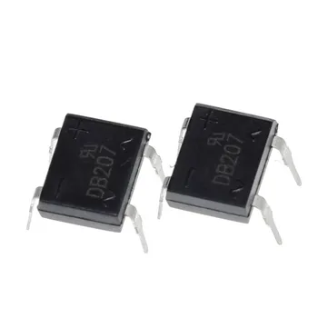 10pcs/veliko diode most retifica DB207 DIP-4 DB207S DIP4 2A 1000V moč diode usmernik 1000v elektronskih komponent