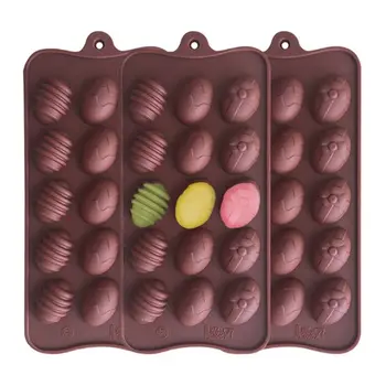 15 Lukenj Nova Velikonočna Jajca Silikonsko Plesni Čokolado Milo Obliki Candy Bar Torta Dekoraterstvo Plesni 3D Fondat Plesni