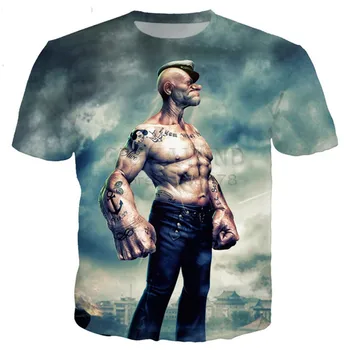 2021 Mens T-shirt 3D Tiskanje Novost Vzorec Kul Shortsleeves Priložnostne Hip Hop Prevelikih Oblačilih, O-vratu Poletje Streewear Vrhovi