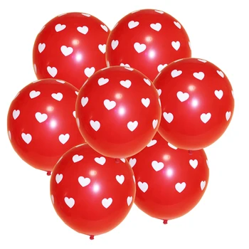 50pcs Baloni Bela Rdeča Ljubezen krog srca poroko balonom, Rojstni dan poročni Dekoracijo Poroke pribor iz lateksa ballute