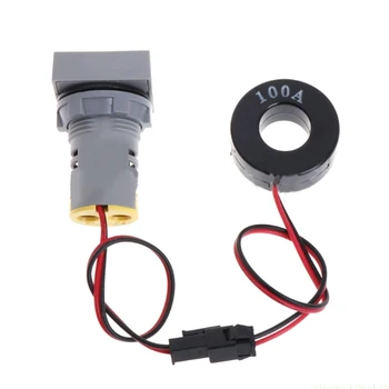 AC 50-500V 0-100A 22 mm Kvadratni LED Digitalni Voltmeter Ampermeter Napetost Tekoči Meter Voltammeter Avto Volt Amp Tester Detektor