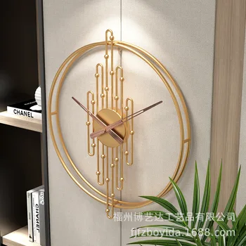 Ameriški modni ustvarjalne ure dekoracijo družino osebnost likalnik ura dekoracijo svetlobe luxury art dnevna soba stenska ura