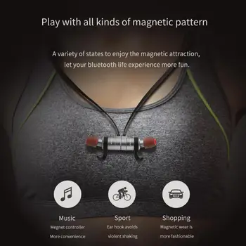 AWEI AK3 brezžične stereo šport kovine in-ear slušalke Bluetooth nepremočljiva moč zaslon super dolgo pripravljenosti magnetnih sunkov