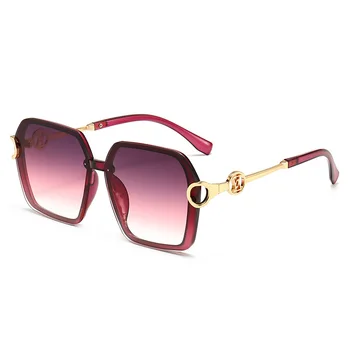 Blagovno znamko Design Luksuzni Kvadratnih Velik Okvir sončna Očala Za Ženske, Moške Retro Moda za Ženske Anti-UV UV400 sončna Očala Odtenki Očala