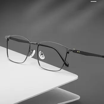 Celotno Platišča β Titanov Okvir Očal Za Moške Nov Prihod Retro Poslovni Slog Kvadratne Oblike Kratkovidnost Eyewears