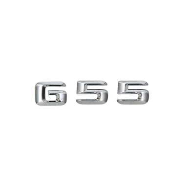 Chrome Bleščečo Srebrno ABS Avtomobilski Prtljažnik Zadaj Število Črk Besede Značko Emblem Nalepko Nalepko za G55