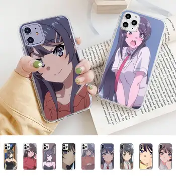 FHNBLJ Anime Mai Sakurajima Primeru Telefon za iPhone 8 7 6 6S Plus X 5S SE 2020 XR 11 12 pro XS MAX