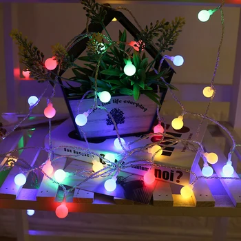 Garland 1,5 M 3M 6M 10M USB/AA Baterije LED Žogo za Niz Luči Božič Pravljica Luči Za Poroko Počitnice Stranka notranjo Dekoracijo