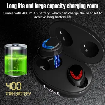 K1 TWS Čepkov Slušalke Brezžične Bluetooth 5.1 LED Zaslon na Dotik za Nadzor Slušalke Slušalke