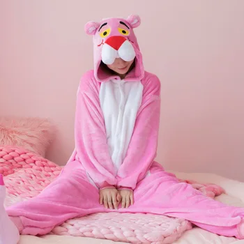 Kigurumi Pajama Oblačila Za Odrasle, Dekleta, Otroci Rosa Franela Kigurumi Adultos Pijamas Pijama Mujer Ženske Pižame
