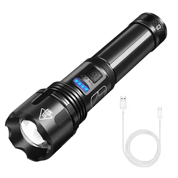 Močna LED Svetilka XHP50 Baklo USB Polnilne Vodotesna Svetilka Ultra Brigh h Xhp50 Rechargeabe Taktično Svetilke#L4