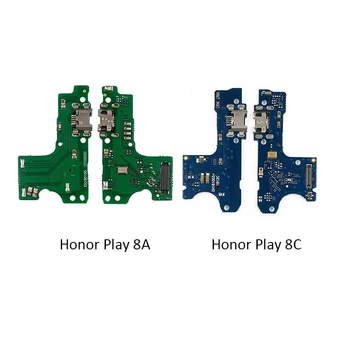 Nov Mikrofon Modul+Polnjenje prek kabla USB Vrata Odbor Flex Kabel Priključek Deli Za Huawei Honor Igrajo 8A 8C