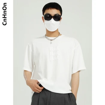 Poletje nov izdelek v korejskem slogu svoboden črko T-shirt za moške trend krog vratu priložnostne kratka sleeved majico M1-BG-21211