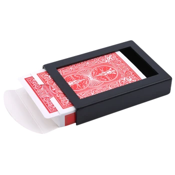 Presenečenje Obnovitev Polje Čarovniških Trikov Črna Plastična Škatla Zdrobljen Paper Card Primeru Close-Up Magic Triki Igrače, Rekviziti