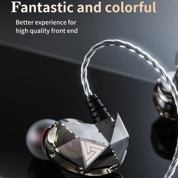 QKZ AK2 Šport Slušalke Slušalka V Uho Žične Slušalke s Heavy Bass Mikrofon za Domačo Telovadnico Urad