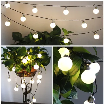 Solarna LED Zunanja Notranja Niz Luči Retro Edison G45 Svetu Svetlobe, Creat Bistro Ambient V Vašem Dvorišču, Pergola Vrt 5M 20LEDs