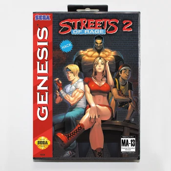 Streets Of Rage 2 Kramp Boxed Različice 16-bitno MD Igra Kartice Za Sega MegaDrive Sega Genesis Sistem