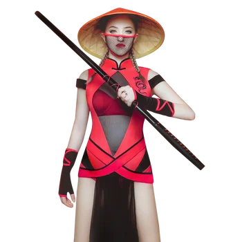 VOOCIEC BarsexySexy Nočni Klub Temo Stranki DJ Ženska Pevka, ki Vodi Plesno Obleko Kažejo Serije cosplay Ninja dekle anime cosplay