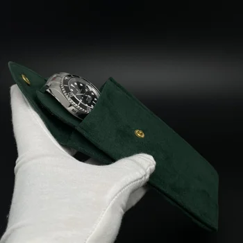Vrh natikači Zelena Watch torba Original Zaščitna Žep flanela Torbica Ure Žepi Zeleno Shranjevanje Vrečk za GMT polje