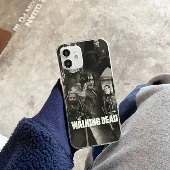 Walking Dead TV Primeru Telefon Za iphone 5s 6 7 8 11 12 plus xsmax xr pro mini se Prozoren Pokrov Fundas Coque