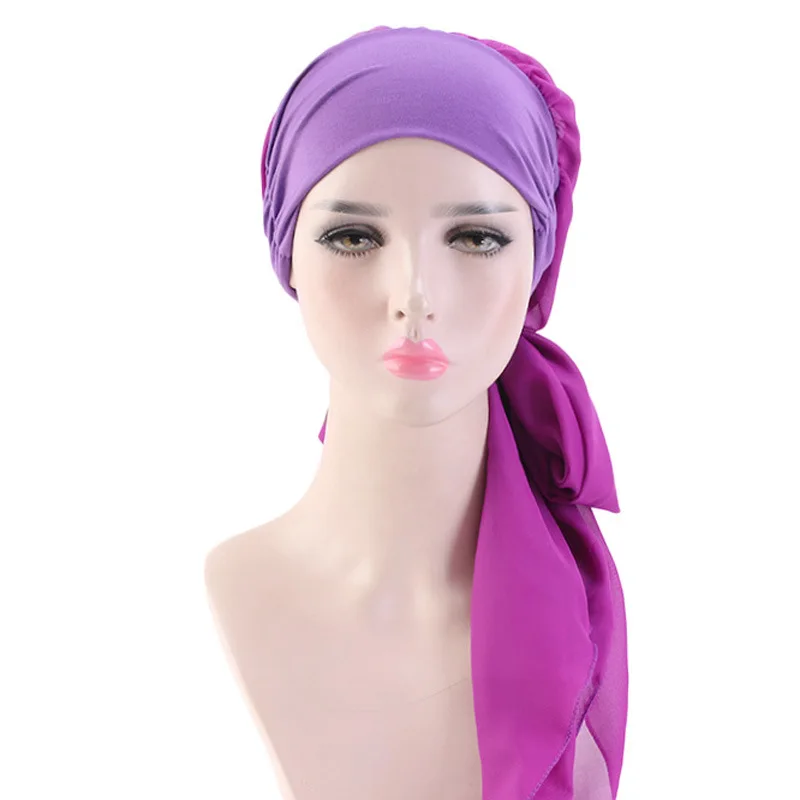12 Barvah Fashion Muslimanske Ženske Notranje Hijabs Klobuki Turban Head Kapa Klobuk Beanie Ženske Lase Pribor Muslimanskih Šal, Kapa Izpadanje Las