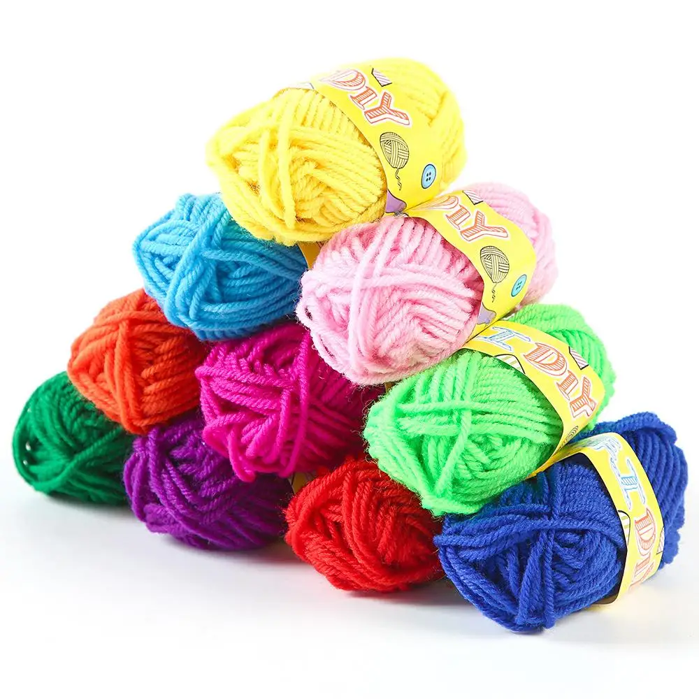 12 kos Pisano žogo preje 12 barv Vrtcu otroci umetnosti ročno izdelane Umetnostne materialov Umetni tkanje DIY