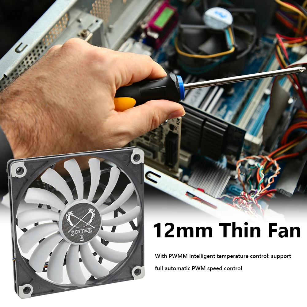 120 mm PC Primeru Fan Slim 4-Pin PWM Hladilni Ventilator z Hidravlični Ležaj Radiator CPU Hladilnik Računalnik Primeru Procesor Navijači hladilnega telesa