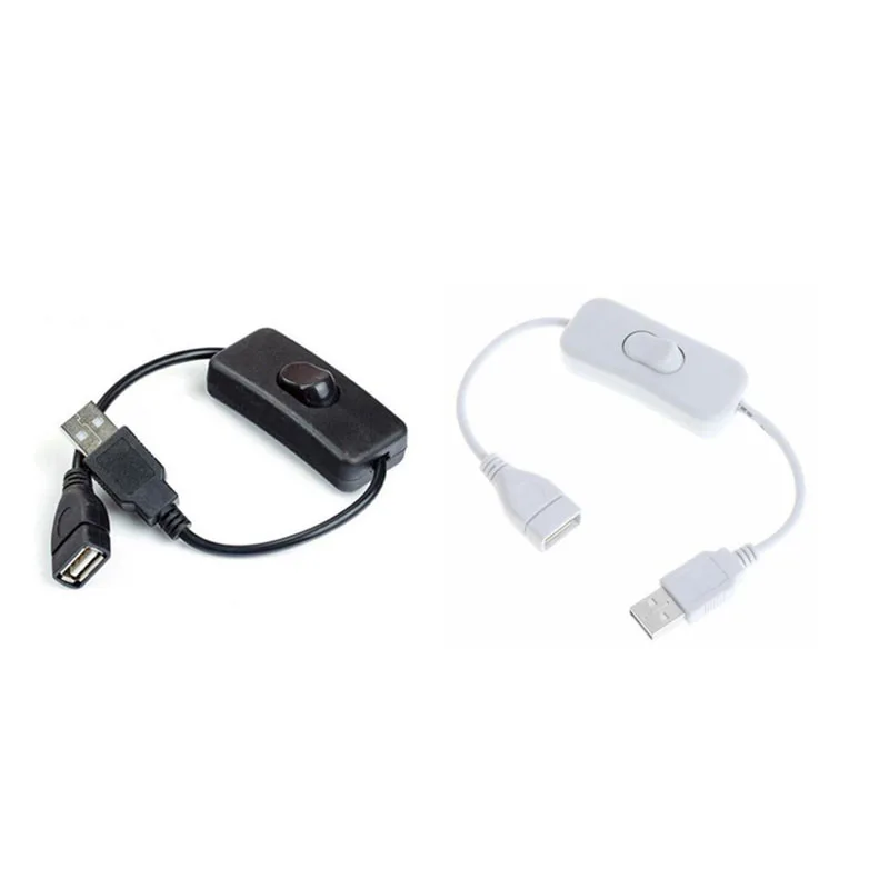 1pcs USB ženski moški priključek Kabla s Stikalom vklop/IZKLOP nadzora za USB lučka Lučka USB Ventilator za napajalnik Line Adapter