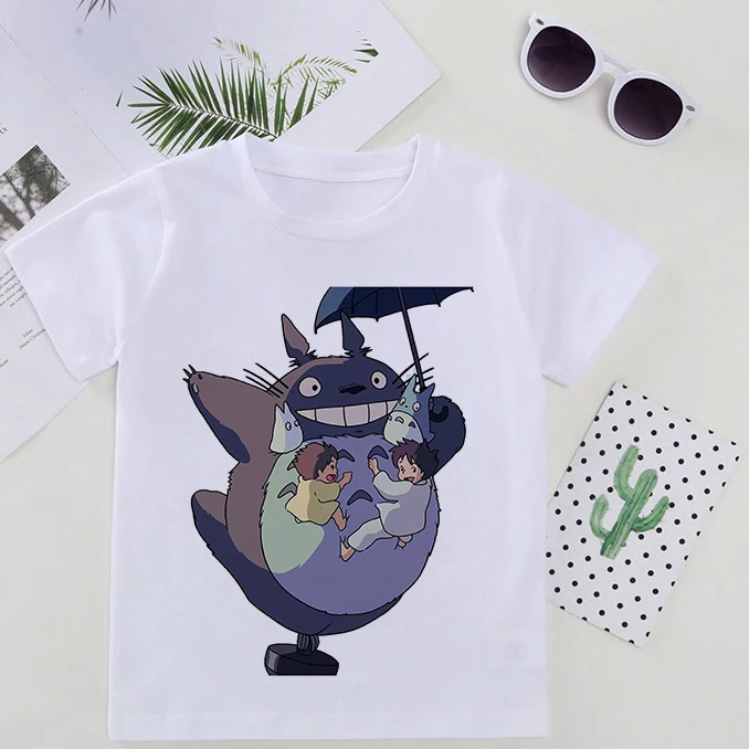 Kawaii Poletje Otroci Anime Totoro Design Majica S Kratkimi Rokavi Boys/Punca Super Priložnostne Kawaii Kratek Rokav Vrhovi Otroško Smešno T-Shirt 2 Barvah