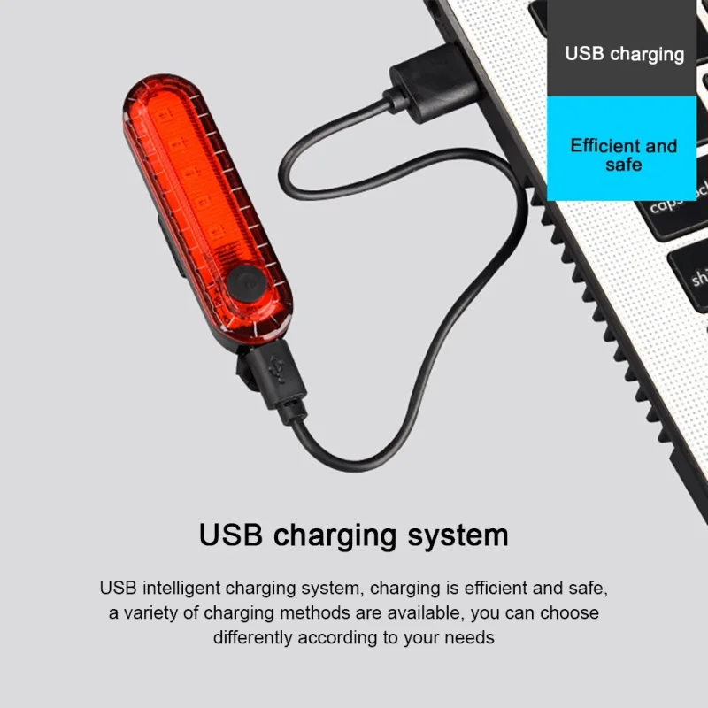 Kolo Rep Lahka, Ultra Svetla Kolo USB Polnilna LED Kolesa Zadaj Lahka Nepremočljiva 4 Način Varnosti Noč Jahanje Lučka
