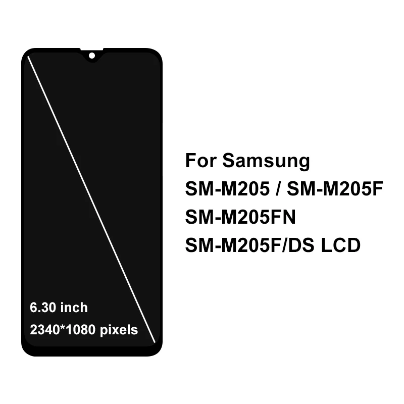 Originalni Samsung Galaxy M20 2019 LCDM205 SM-M205 SM-M205FN Zaslon, Zaslon na Dotik, Računalnike, Zamenjava Delov Zaslon