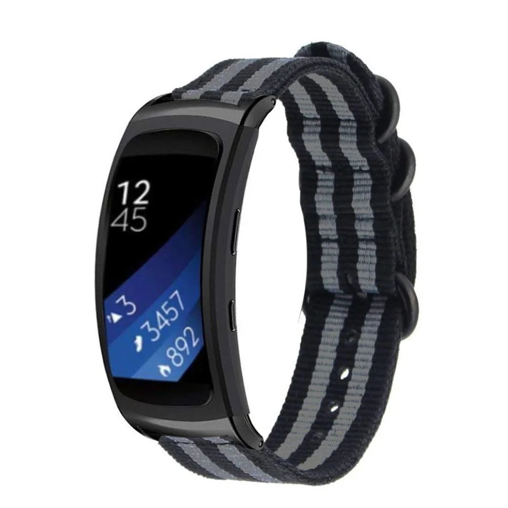 Platno Najlon Watchband za Samsung Prestavi Fit 2 R360 / Fit2 Pro R365 Watch Band Športni Trak Jeklen Obroč Zaponko Zapestnica Manžeta