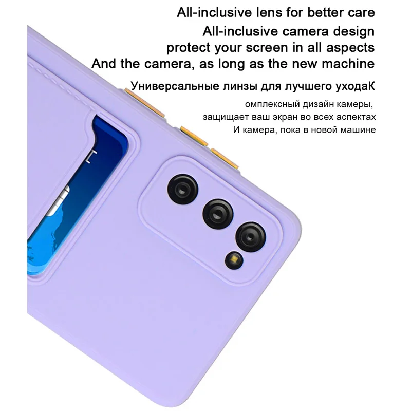Silikonski Kartico Sim Denarnice Ohišje Za Samsung Galaxy S21 Ultra S21 Plus Prenosni Zaščite Ohišje Za Samsung S20 Fe Opomba 20 Kritje