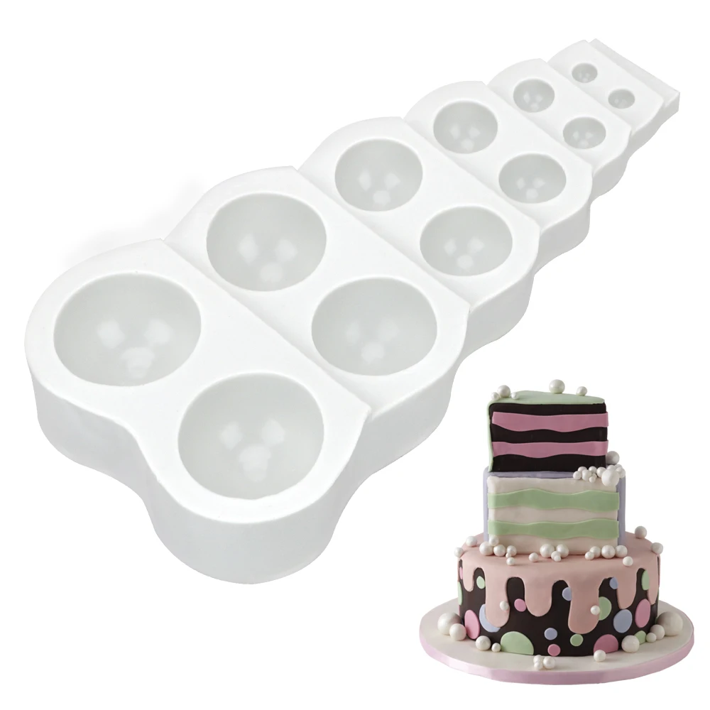Multi Velikost Pearl Žogo Oblike Plesni Kuhinja Bakeware Kuhinja DIY Peko Dodatki, Čokoladni Fudge Plesni Silikonski Model za Torto