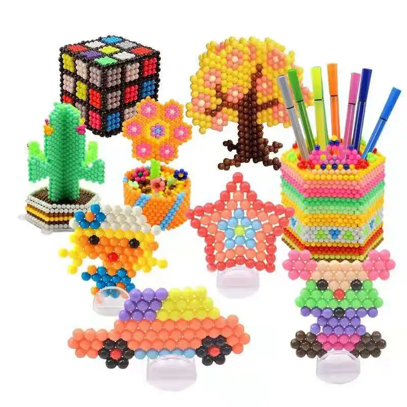 Otrok diy vode megle kroglice igrača Vode megle magic biseri lepljivo kroglice ročno izdelane puzzle grah puzzle igrača