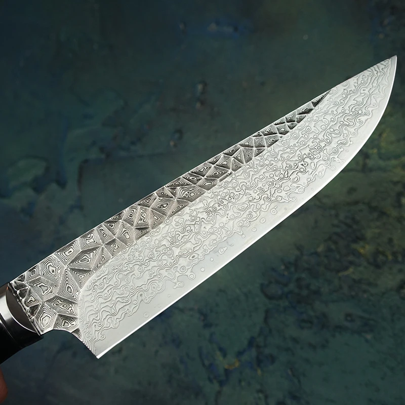 PEDWIFE kuharski Nož Ročno Damask Jekla Rezilo 7in Japonski Slog Rastlinskih Noži Kuhinjski Nož za Rezanje Nož z Tulec