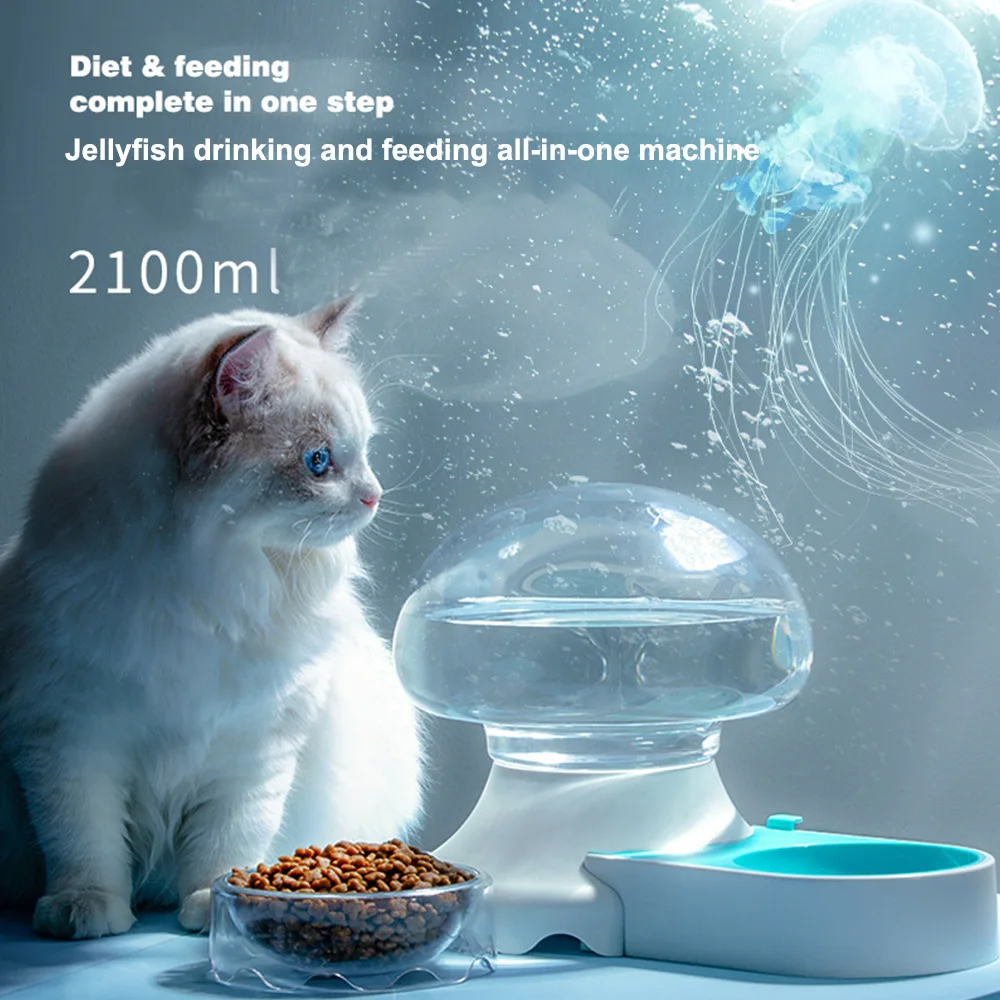 Novi Izdelki za Hišne živali Meduze Obliko Mačka Vodnjak Filter in Dvojno Živilo Torilo Samodejno Shranjevanje Vode Pijem